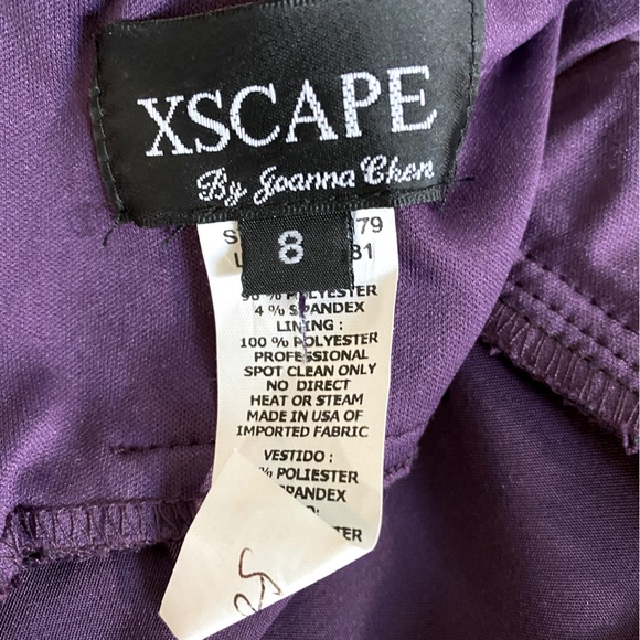 Xscape Purple By Joanna Chen Fish Tail Gown Formal Dress B1 - Picture 8 of 8
